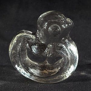 Skruf glass Duck Swedish glass art studio paperweight